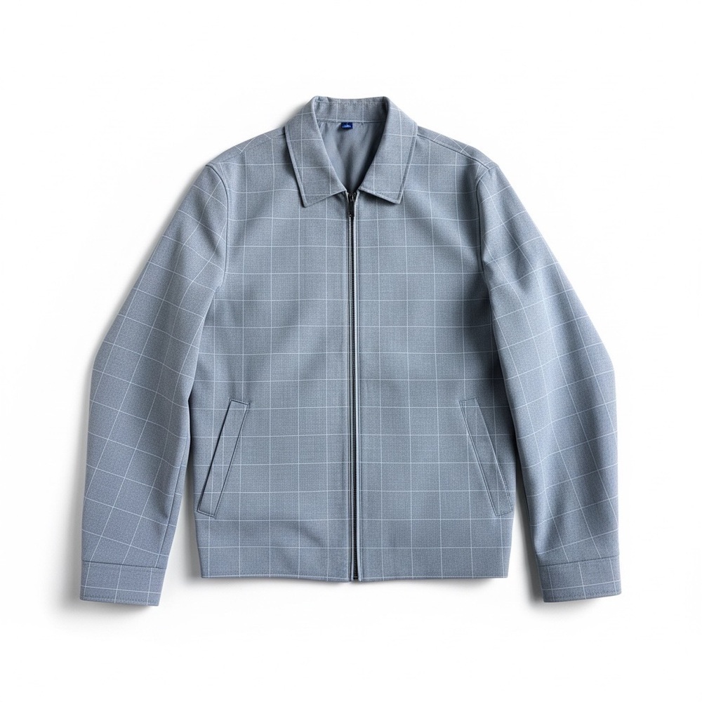 Gray Checkered Men's Jacket